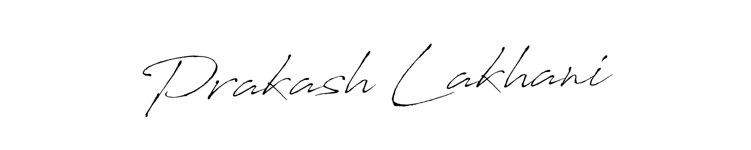 Design your own signature with our free online signature maker. With this signature software, you can create a handwritten (Antro_Vectra) signature for name Prakash Lakhani. Prakash Lakhani signature style 6 images and pictures png