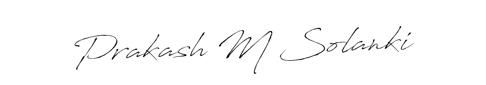 Make a beautiful signature design for name Prakash M Solanki. With this signature (Antro_Vectra) style, you can create a handwritten signature for free. Prakash M Solanki signature style 6 images and pictures png