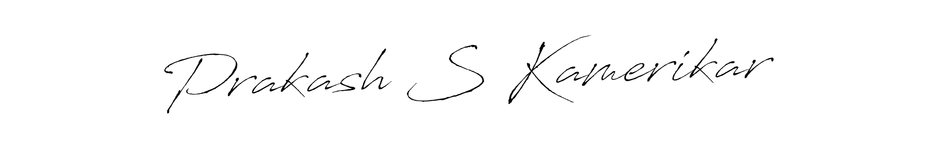 Antro_Vectra is a professional signature style that is perfect for those who want to add a touch of class to their signature. It is also a great choice for those who want to make their signature more unique. Get Prakash S Kamerikar name to fancy signature for free. Prakash S Kamerikar signature style 6 images and pictures png