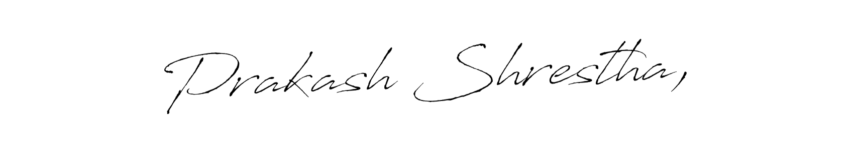 Design your own signature with our free online signature maker. With this signature software, you can create a handwritten (Antro_Vectra) signature for name Prakash Shrestha,. Prakash Shrestha, signature style 6 images and pictures png