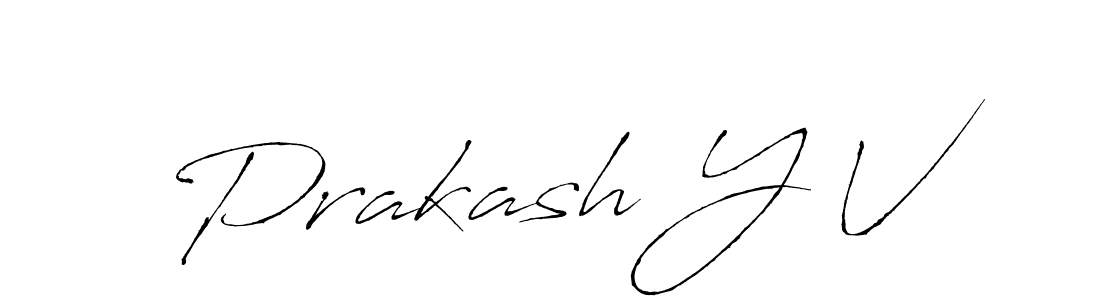 How to make Prakash Y V name signature. Use Antro_Vectra style for creating short signs online. This is the latest handwritten sign. Prakash Y V signature style 6 images and pictures png