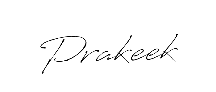 Design your own signature with our free online signature maker. With this signature software, you can create a handwritten (Antro_Vectra) signature for name Prakeek. Prakeek signature style 6 images and pictures png