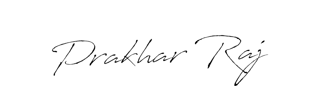 How to make Prakhar Raj name signature. Use Antro_Vectra style for creating short signs online. This is the latest handwritten sign. Prakhar Raj signature style 6 images and pictures png