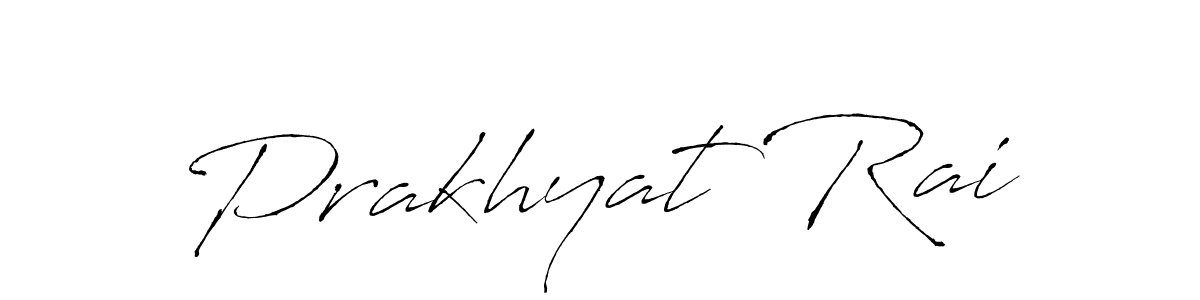 How to make Prakhyat Rai name signature. Use Antro_Vectra style for creating short signs online. This is the latest handwritten sign. Prakhyat Rai signature style 6 images and pictures png