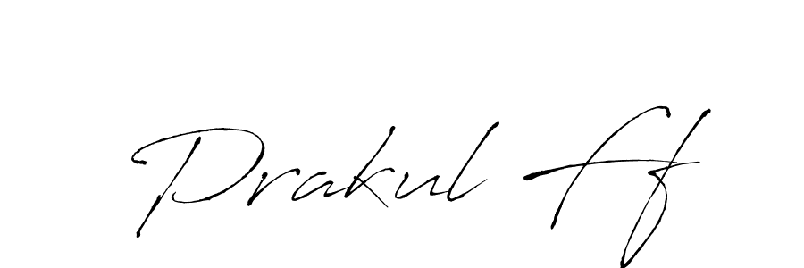 How to make Prakul Ff name signature. Use Antro_Vectra style for creating short signs online. This is the latest handwritten sign. Prakul Ff signature style 6 images and pictures png