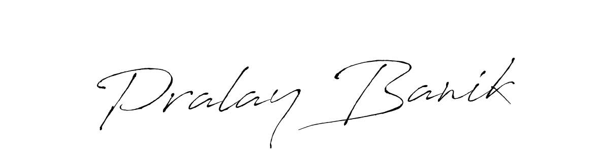The best way (Antro_Vectra) to make a short signature is to pick only two or three words in your name. The name Pralay Banik include a total of six letters. For converting this name. Pralay Banik signature style 6 images and pictures png