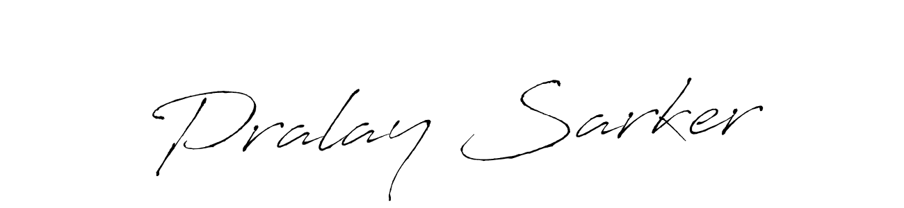 Create a beautiful signature design for name Pralay Sarker. With this signature (Antro_Vectra) fonts, you can make a handwritten signature for free. Pralay Sarker signature style 6 images and pictures png