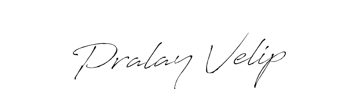 The best way (Antro_Vectra) to make a short signature is to pick only two or three words in your name. The name Pralay Velip include a total of six letters. For converting this name. Pralay Velip signature style 6 images and pictures png