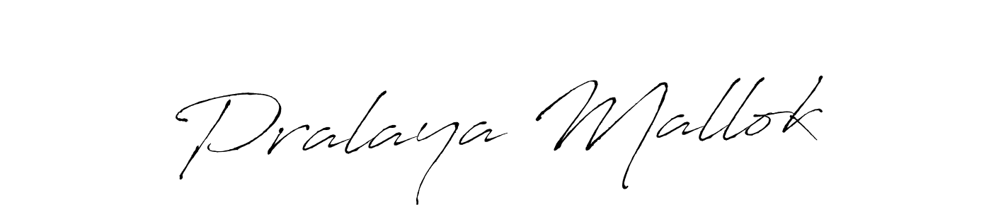 Create a beautiful signature design for name Pralaya Mallok. With this signature (Antro_Vectra) fonts, you can make a handwritten signature for free. Pralaya Mallok signature style 6 images and pictures png