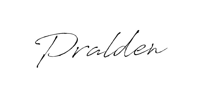 How to make Pralden name signature. Use Antro_Vectra style for creating short signs online. This is the latest handwritten sign. Pralden signature style 6 images and pictures png