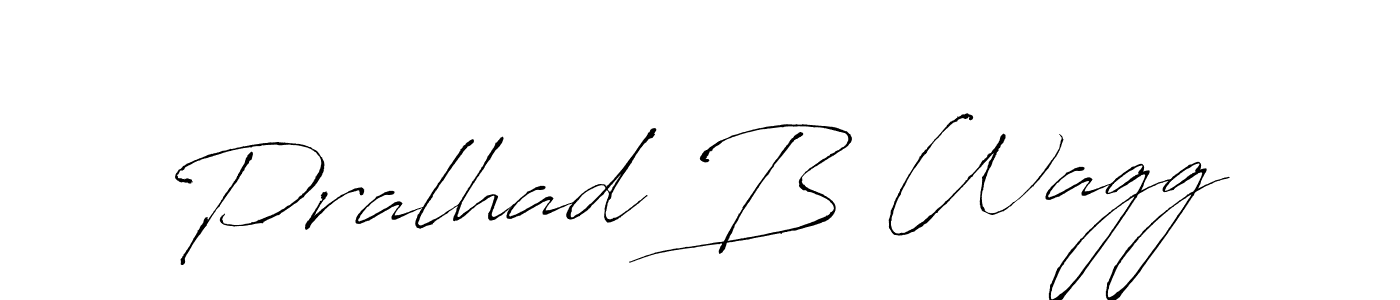 Pralhad B Wagg stylish signature style. Best Handwritten Sign (Antro_Vectra) for my name. Handwritten Signature Collection Ideas for my name Pralhad B Wagg. Pralhad B Wagg signature style 6 images and pictures png