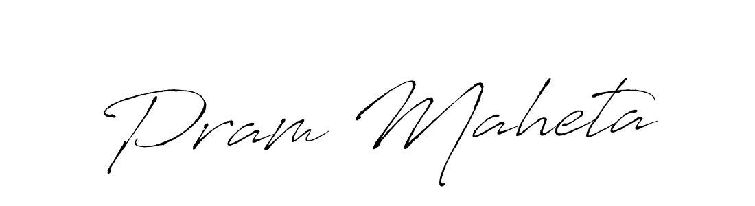 Use a signature maker to create a handwritten signature online. With this signature software, you can design (Antro_Vectra) your own signature for name Pram Maheta. Pram Maheta signature style 6 images and pictures png