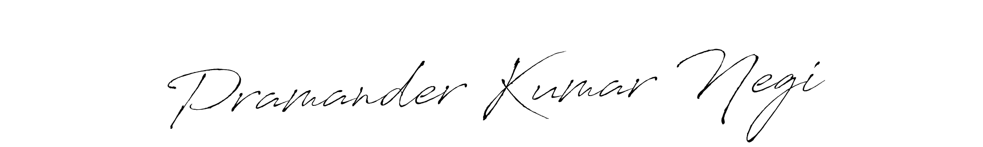 Design your own signature with our free online signature maker. With this signature software, you can create a handwritten (Antro_Vectra) signature for name Pramander Kumar Negi. Pramander Kumar Negi signature style 6 images and pictures png