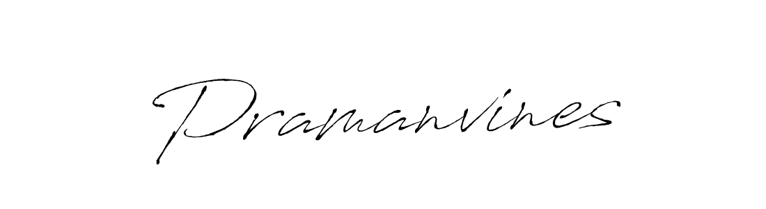 How to make Pramanvines signature? Antro_Vectra is a professional autograph style. Create handwritten signature for Pramanvines name. Pramanvines signature style 6 images and pictures png