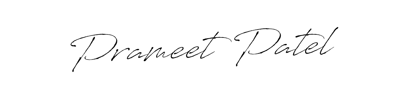 How to make Prameet Patel name signature. Use Antro_Vectra style for creating short signs online. This is the latest handwritten sign. Prameet Patel signature style 6 images and pictures png