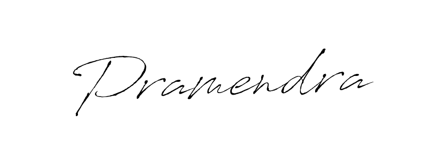 How to make Pramendra name signature. Use Antro_Vectra style for creating short signs online. This is the latest handwritten sign. Pramendra signature style 6 images and pictures png