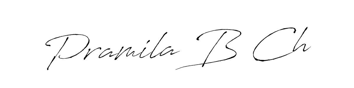 You should practise on your own different ways (Antro_Vectra) to write your name (Pramila B Ch) in signature. don't let someone else do it for you. Pramila B Ch signature style 6 images and pictures png