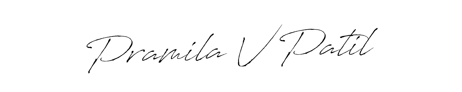 You should practise on your own different ways (Antro_Vectra) to write your name (Pramila V Patil) in signature. don't let someone else do it for you. Pramila V Patil signature style 6 images and pictures png