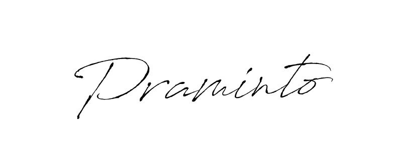 How to make Praminto name signature. Use Antro_Vectra style for creating short signs online. This is the latest handwritten sign. Praminto signature style 6 images and pictures png