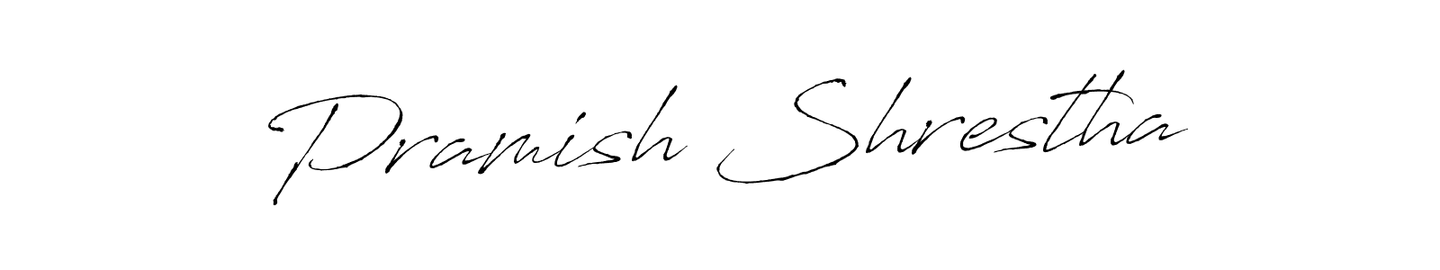 Design your own signature with our free online signature maker. With this signature software, you can create a handwritten (Antro_Vectra) signature for name Pramish Shrestha. Pramish Shrestha signature style 6 images and pictures png