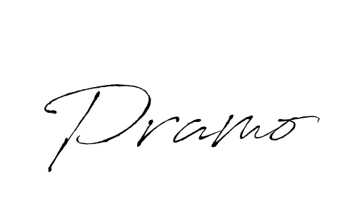 Design your own signature with our free online signature maker. With this signature software, you can create a handwritten (Antro_Vectra) signature for name Pramo. Pramo signature style 6 images and pictures png