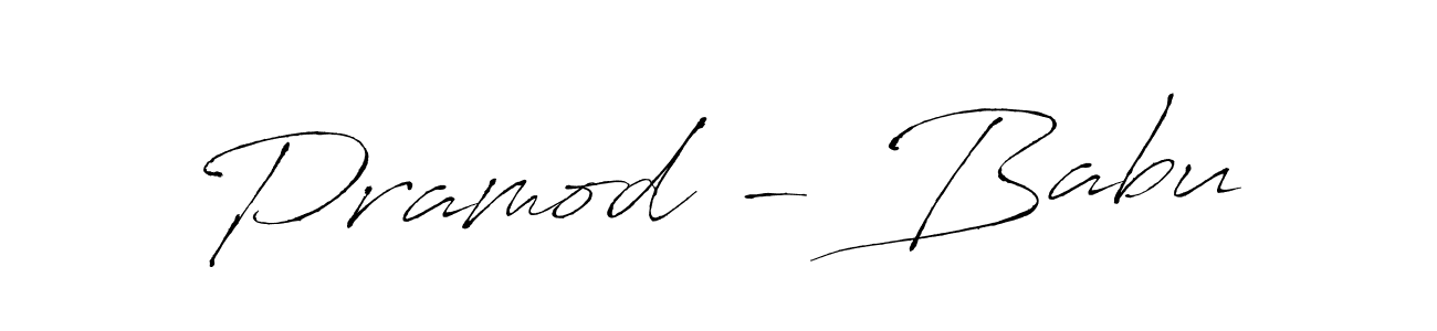 How to make Pramod - Babu name signature. Use Antro_Vectra style for creating short signs online. This is the latest handwritten sign. Pramod - Babu signature style 6 images and pictures png