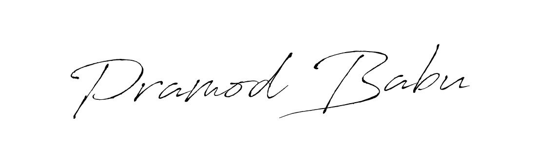 Make a beautiful signature design for name Pramod Babu. With this signature (Antro_Vectra) style, you can create a handwritten signature for free. Pramod Babu signature style 6 images and pictures png