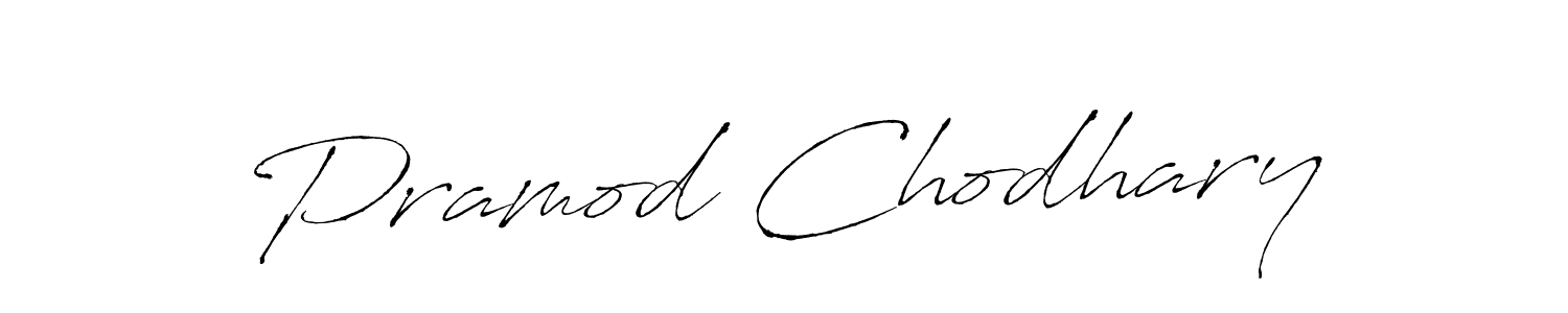 Design your own signature with our free online signature maker. With this signature software, you can create a handwritten (Antro_Vectra) signature for name Pramod Chodhary. Pramod Chodhary signature style 6 images and pictures png
