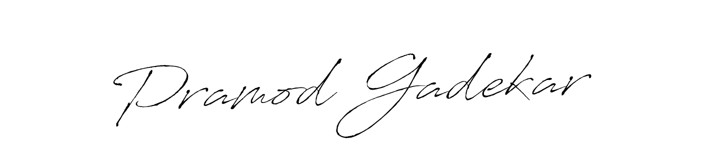 Pramod Gadekar stylish signature style. Best Handwritten Sign (Antro_Vectra) for my name. Handwritten Signature Collection Ideas for my name Pramod Gadekar. Pramod Gadekar signature style 6 images and pictures png