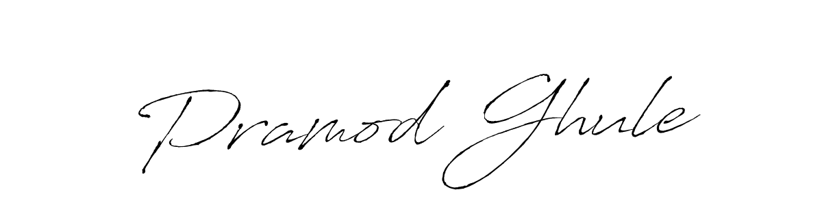 Design your own signature with our free online signature maker. With this signature software, you can create a handwritten (Antro_Vectra) signature for name Pramod Ghule. Pramod Ghule signature style 6 images and pictures png