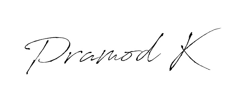 Create a beautiful signature design for name Pramod K. With this signature (Antro_Vectra) fonts, you can make a handwritten signature for free. Pramod K signature style 6 images and pictures png