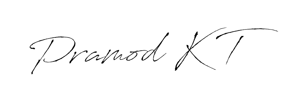 Create a beautiful signature design for name Pramod K T. With this signature (Antro_Vectra) fonts, you can make a handwritten signature for free. Pramod K T signature style 6 images and pictures png