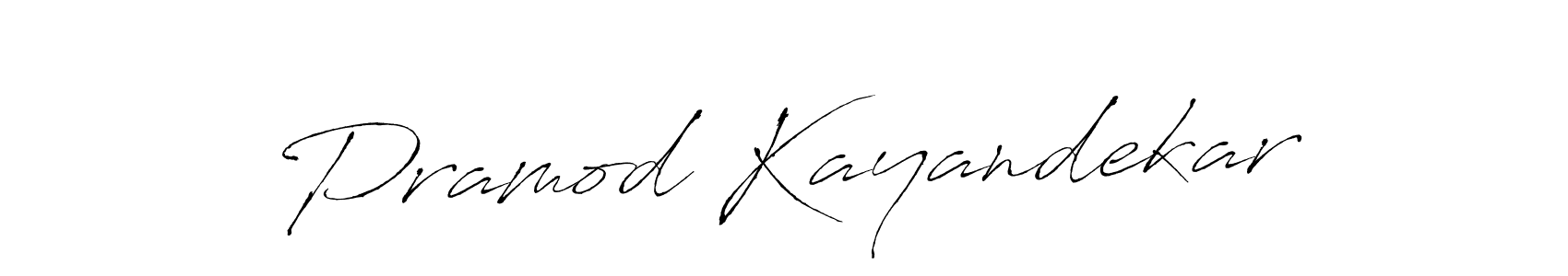 Make a beautiful signature design for name Pramod Kayandekar. With this signature (Antro_Vectra) style, you can create a handwritten signature for free. Pramod Kayandekar signature style 6 images and pictures png