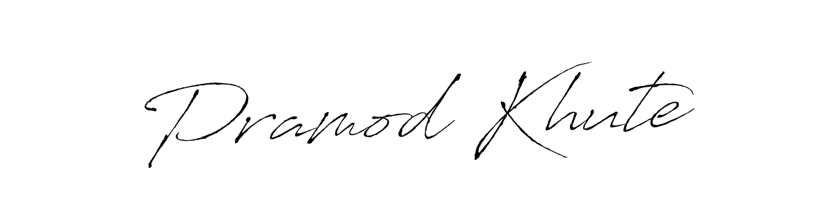 Make a beautiful signature design for name Pramod Khute. With this signature (Antro_Vectra) style, you can create a handwritten signature for free. Pramod Khute signature style 6 images and pictures png