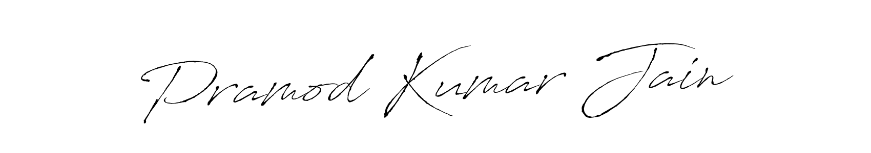 How to make Pramod Kumar Jain name signature. Use Antro_Vectra style for creating short signs online. This is the latest handwritten sign. Pramod Kumar Jain signature style 6 images and pictures png
