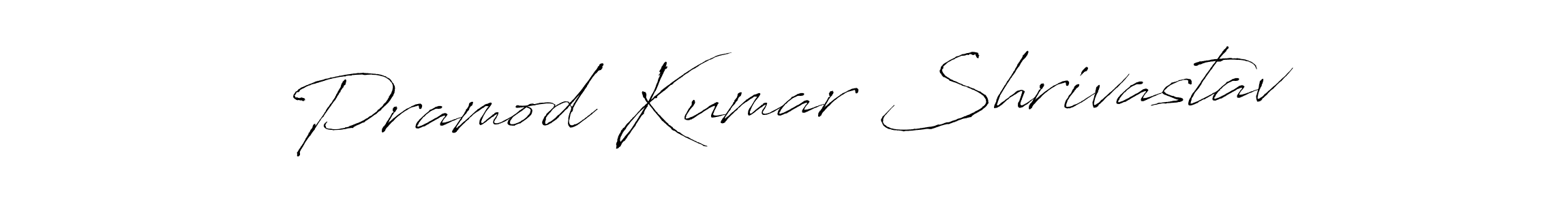 How to make Pramod Kumar Shrivastav signature? Antro_Vectra is a professional autograph style. Create handwritten signature for Pramod Kumar Shrivastav name. Pramod Kumar Shrivastav signature style 6 images and pictures png