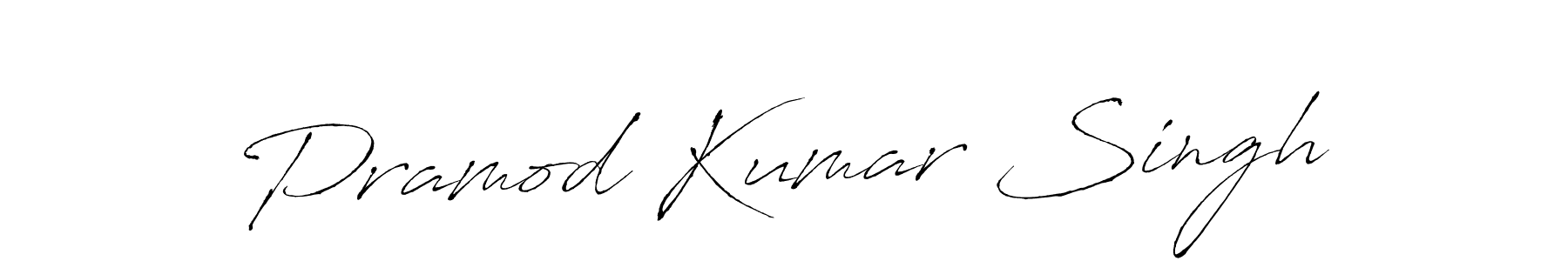 How to make Pramod Kumar Singh name signature. Use Antro_Vectra style for creating short signs online. This is the latest handwritten sign. Pramod Kumar Singh signature style 6 images and pictures png