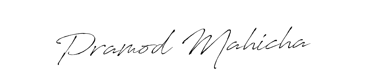 Design your own signature with our free online signature maker. With this signature software, you can create a handwritten (Antro_Vectra) signature for name Pramod Mahicha. Pramod Mahicha signature style 6 images and pictures png