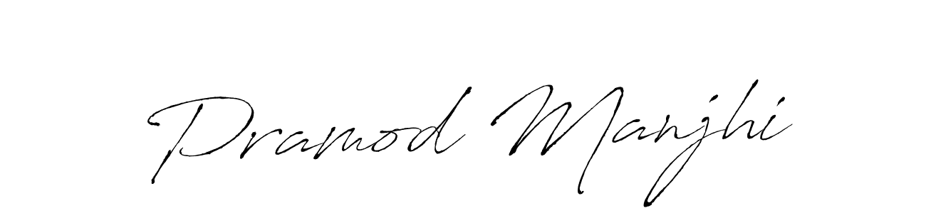 Antro_Vectra is a professional signature style that is perfect for those who want to add a touch of class to their signature. It is also a great choice for those who want to make their signature more unique. Get Pramod Manjhi name to fancy signature for free. Pramod Manjhi signature style 6 images and pictures png
