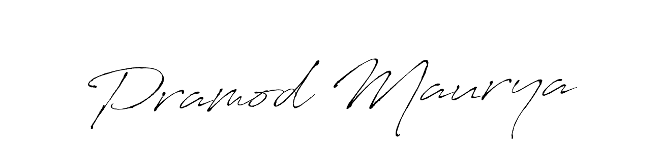 How to make Pramod Maurya name signature. Use Antro_Vectra style for creating short signs online. This is the latest handwritten sign. Pramod Maurya signature style 6 images and pictures png