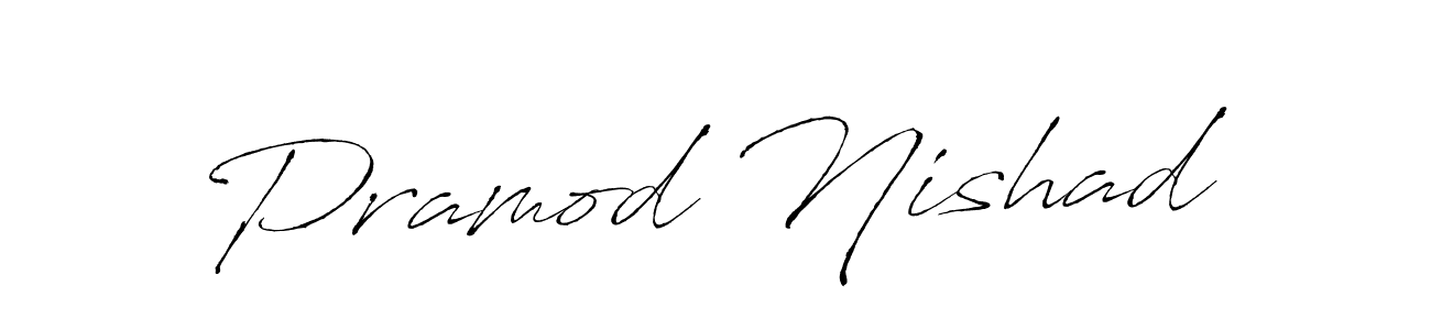 Make a beautiful signature design for name Pramod Nishad. With this signature (Antro_Vectra) style, you can create a handwritten signature for free. Pramod Nishad signature style 6 images and pictures png