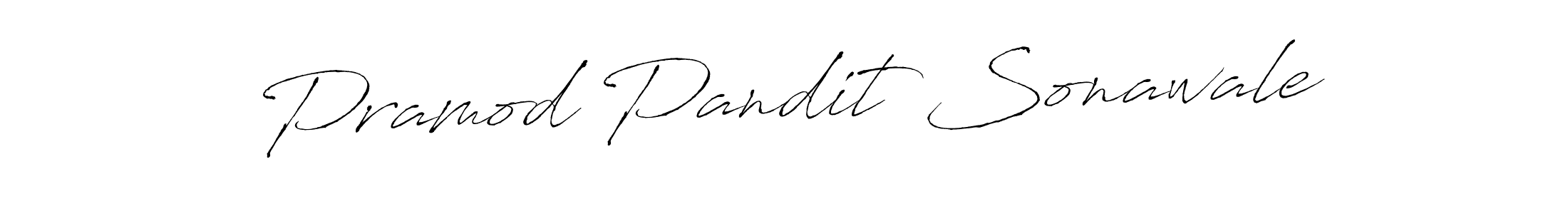 Create a beautiful signature design for name Pramod Pandit Sonawale. With this signature (Antro_Vectra) fonts, you can make a handwritten signature for free. Pramod Pandit Sonawale signature style 6 images and pictures png