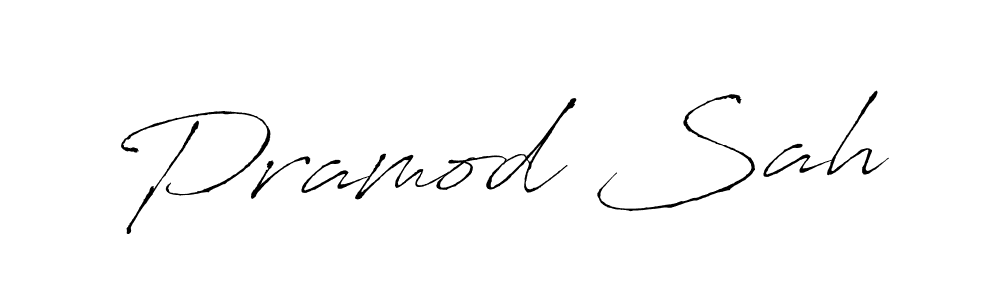 Use a signature maker to create a handwritten signature online. With this signature software, you can design (Antro_Vectra) your own signature for name Pramod Sah. Pramod Sah signature style 6 images and pictures png