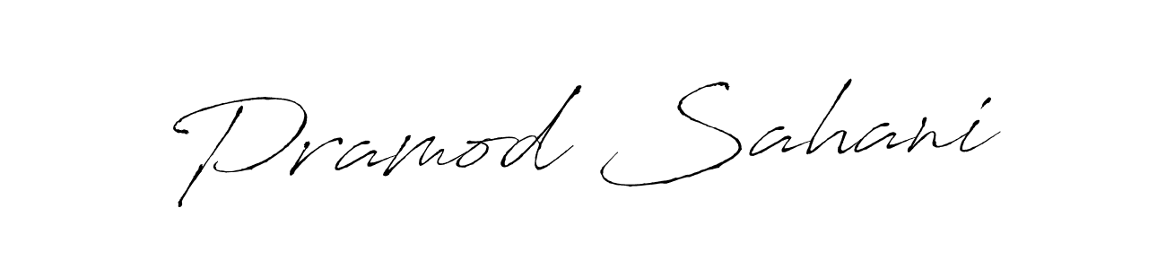 Pramod Sahani stylish signature style. Best Handwritten Sign (Antro_Vectra) for my name. Handwritten Signature Collection Ideas for my name Pramod Sahani. Pramod Sahani signature style 6 images and pictures png