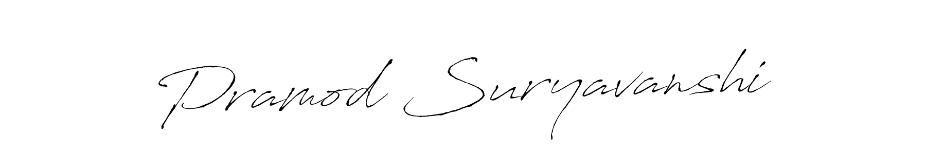 Use a signature maker to create a handwritten signature online. With this signature software, you can design (Antro_Vectra) your own signature for name Pramod Suryavanshi. Pramod Suryavanshi signature style 6 images and pictures png