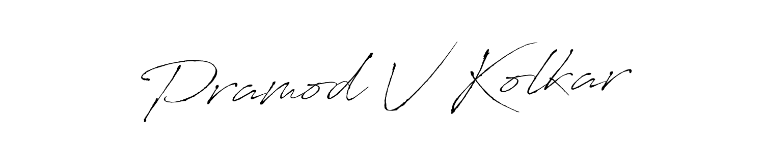 Also You can easily find your signature by using the search form. We will create Pramod V Kolkar name handwritten signature images for you free of cost using Antro_Vectra sign style. Pramod V Kolkar signature style 6 images and pictures png