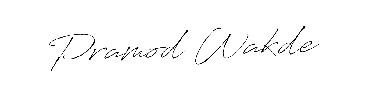 Make a beautiful signature design for name Pramod Wakde. With this signature (Antro_Vectra) style, you can create a handwritten signature for free. Pramod Wakde signature style 6 images and pictures png