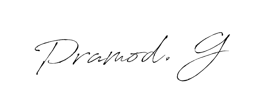 Make a beautiful signature design for name Pramod. G. With this signature (Antro_Vectra) style, you can create a handwritten signature for free. Pramod. G signature style 6 images and pictures png