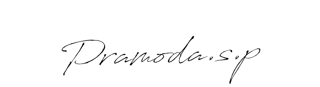 Use a signature maker to create a handwritten signature online. With this signature software, you can design (Antro_Vectra) your own signature for name Pramoda.s.p. Pramoda.s.p signature style 6 images and pictures png