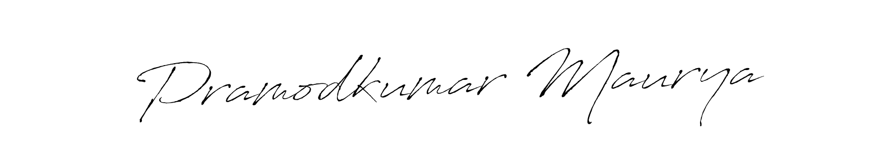 How to make Pramodkumar Maurya name signature. Use Antro_Vectra style for creating short signs online. This is the latest handwritten sign. Pramodkumar Maurya signature style 6 images and pictures png